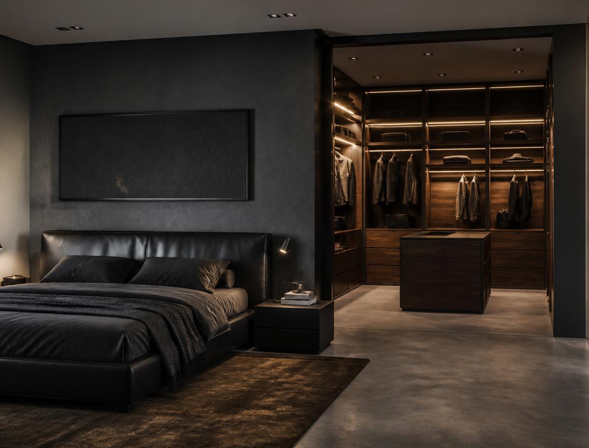 Suíte master e closet, Jardim Camburi